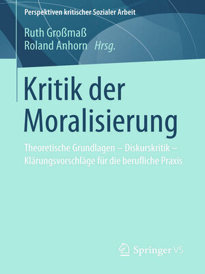 cover image of Kritik der Moralisierung